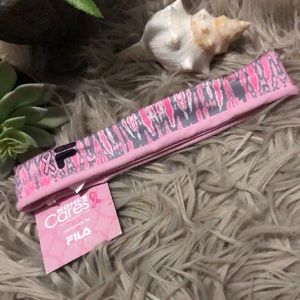 NWT-Fila Sport Headband-Pink&Gray-OSFM